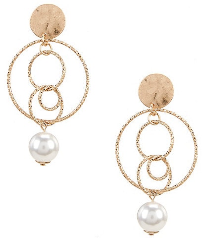 Southern Living Circle Statement Earrings with Pearl