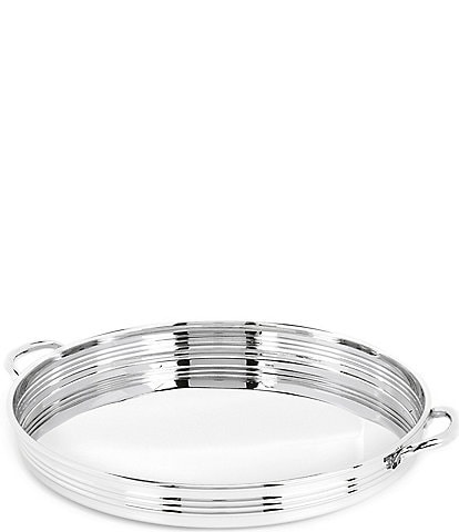 Southern Living Classic Round Tray with Handles
