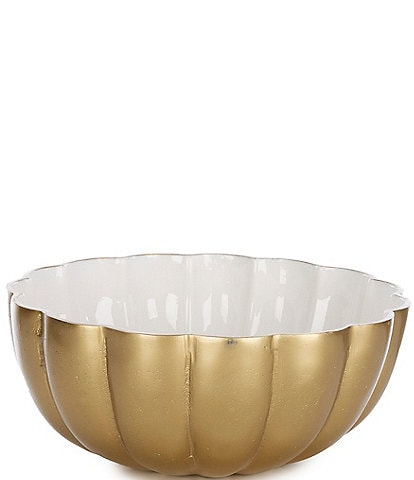 Southern Living Cluster Gold Scalloped Salad Bowl