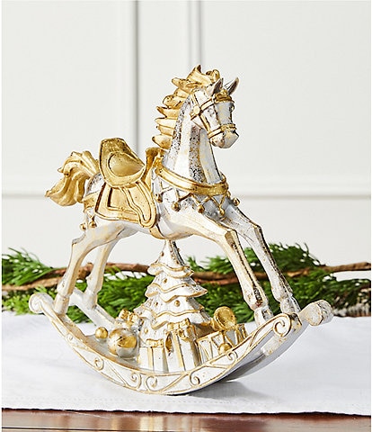 Southern Living Decorative Christmas Rocking Horse Figurine