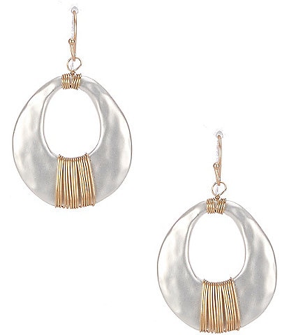 Southern Living Diamond Cut Wire Wrapped Metal Drop Earrings