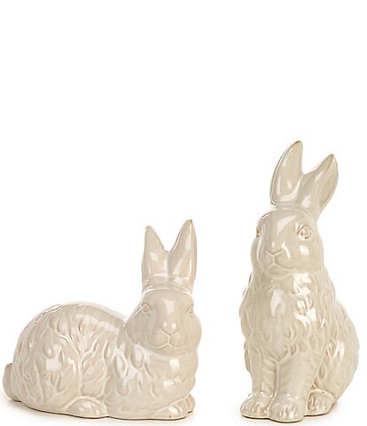Southern Living Easter Collection Porcelain Rabbit Figurine Set