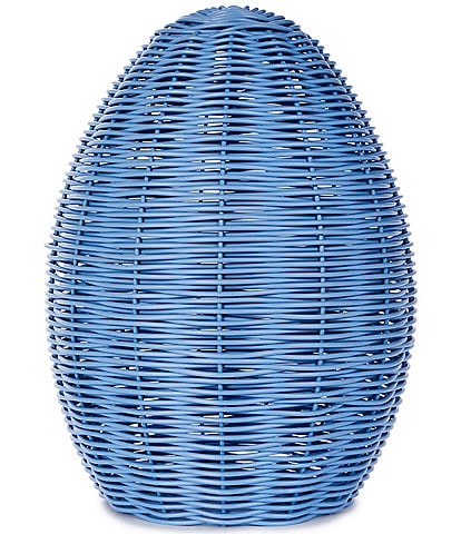 Southern Living Easter Collection Wicker Look Large Blue Egg Tabletop Decor