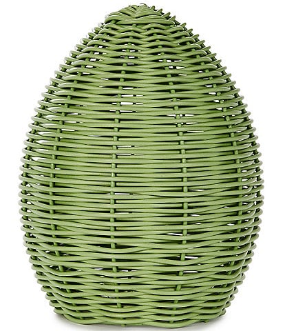 Southern Living Easter Collection Wicker Look Medium Green Egg Tabletop Decor