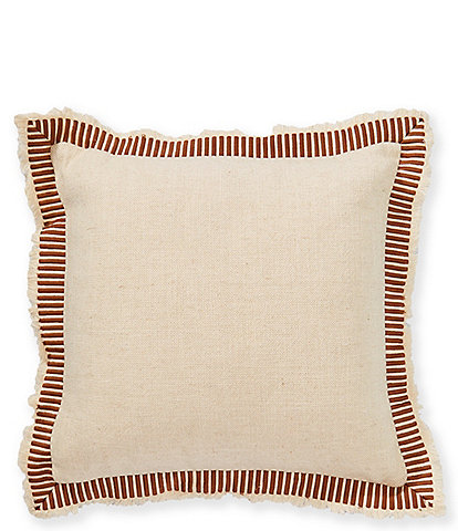 Southern Living Embroidered Border Decorative Square Pillow