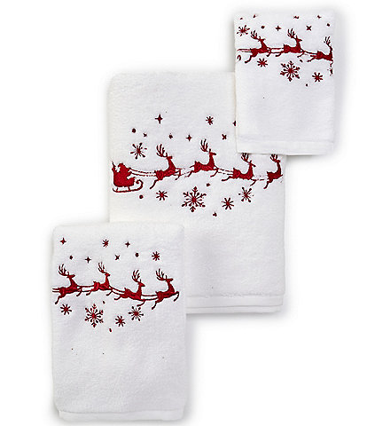 Southern Living Embroidered Sleigh Bath Towels