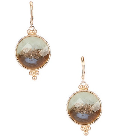 Southern Living Faceted Epoxy Cab Drop Earrings
