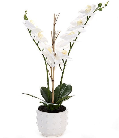 Southern Living Faux Orchid Hobnail Vase