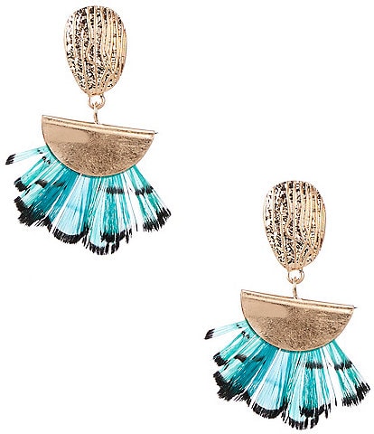 Southern Living Feather Drop Earrings