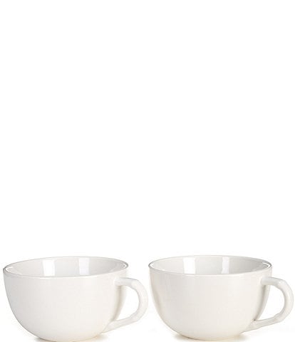 Southern Living Festive Fall Bamboo White Latte Mug, Set of 2