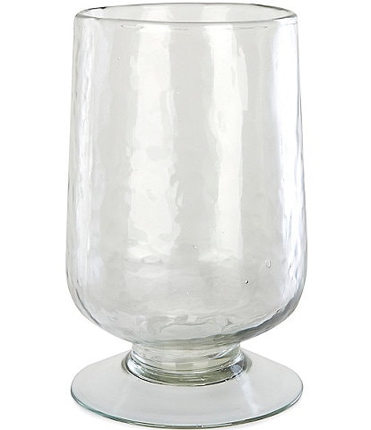 Southern Living Festive Fall Collection Hammered Glass Footed Hurricane Candleholder/Vase