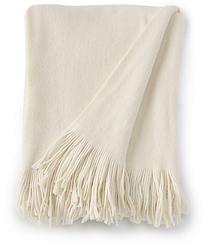 Southern Living Soft Brushed Fringed Knit Throw