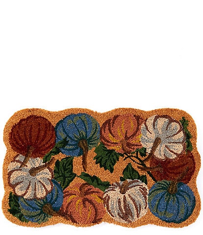 Southern Living Festive Fall Collection Pumpkins Coir Rug