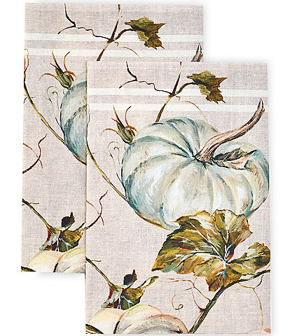 Southern Living Festive Fall Heirloom Pumpkin Kitchen Towel Set