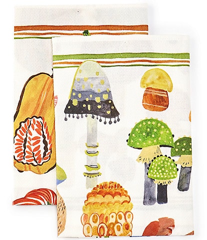 Southern Living Festive Fall Pumpkin and Mushroom Kitchen Towel Set