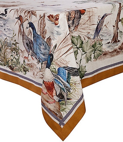 Southern Living Festive Fall Wetland Oblong Tablecloth