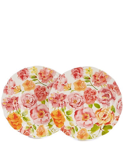 Southern Living Floral Accent Plates, Set of 2