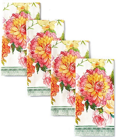 Southern Living Floral Print Napkins, Set of 4
