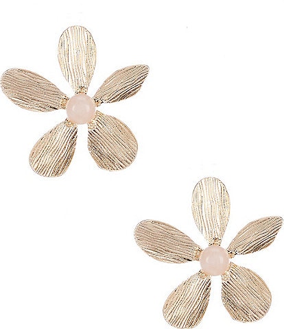Southern Living Flower with Semi Precious Stone Stud Earrings