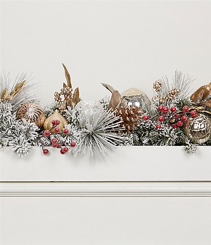 Southern Living Forest Fantasy Collection Flocked 6-ft. Lighted Garland