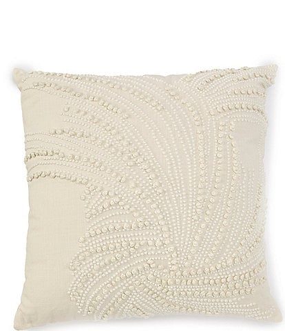 Southern Living French Knot Embroidered Square Pillow