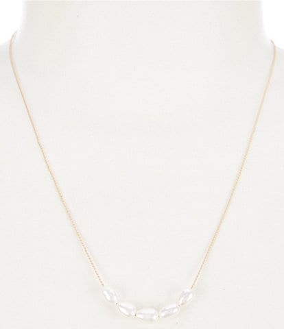 Southern Living Fresh Water Pearl Delicate Adjustable Long Strand Necklace