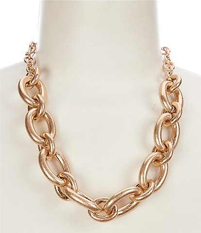 Southern Living Gold Link Collar Necklace