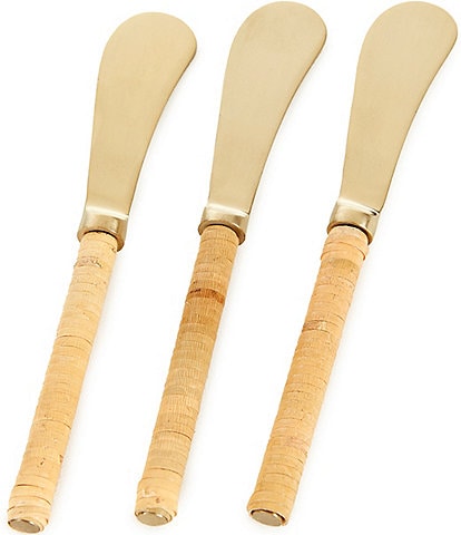 Southern Living Gold Rattan Spreaders, Set of 3