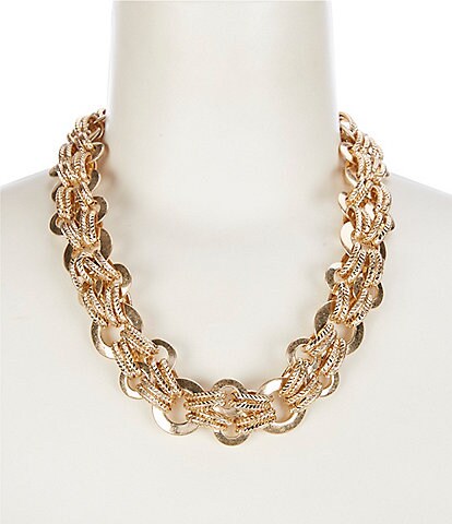 Southern Living Gold-Tone Link Collar Necklace