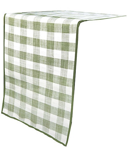 Southern Living Green Plaid 72#double; Table Runner