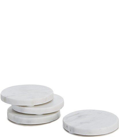 Southern Living Marble Round Coasters, Set of 4