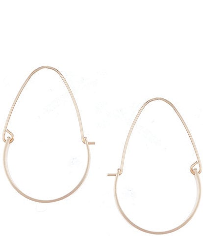 Southern Living Half Circle Brass Wire Hoop Earrings