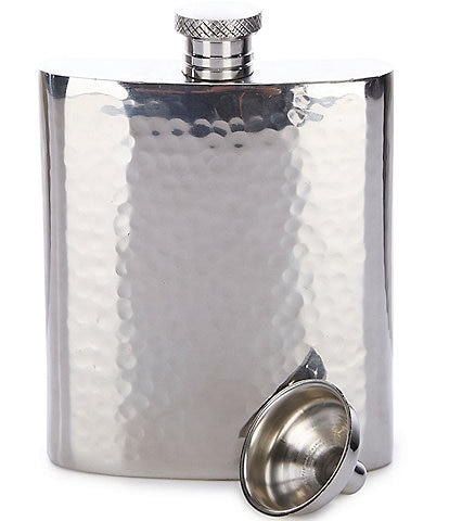 Southern Living Hammered Flask -Silver