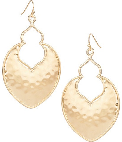 Southern Living Hammered Geometric Drop Earrings