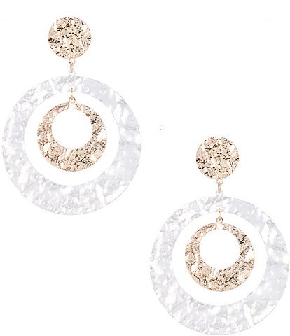 Southern Living Hammered Multi Circle Drop Earrings