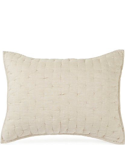 Southern Living Heirloom Quilted Distressed Linen Sham