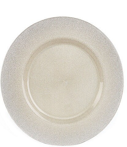 Southern Living Holiday 13#double; Gold & Silver Glitter Charger