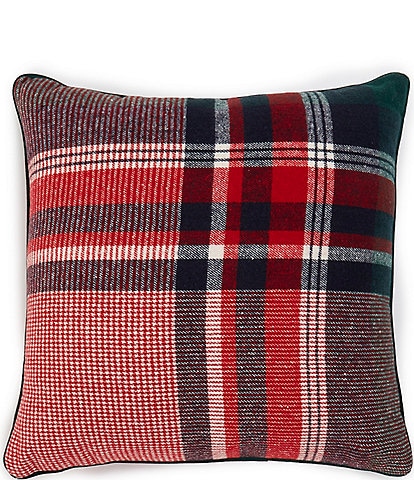 Southern Living Holiday Collection Brushed Plaid Square Pillow
