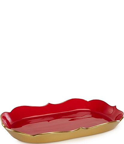 Southern Living Holiday Collection Scalloped Tray