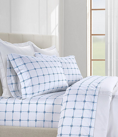 Southern Living Holiday Collection Snowflake 400-Thread Count Sateen Sheet Set