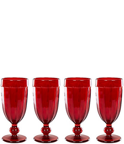 Southern Living Holiday Red Pub Glasses, Set of 4