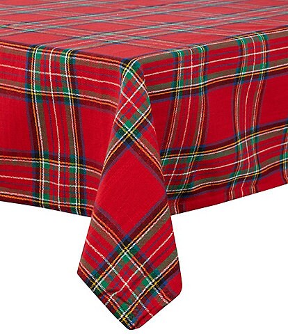 Southern Living Holiday Red Tartan Plaid Tablecloth
