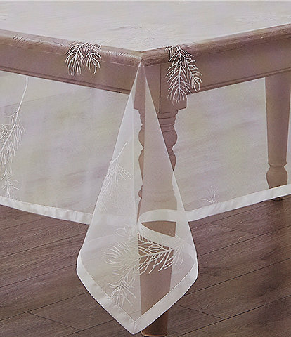 Southern Living Holiday Sheer Embroidered Tablecloth