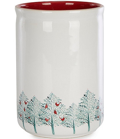 Southern Living Holiday Tree & Cardinal Utensil Crock