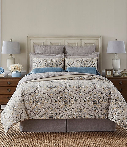 Southern Living Ingram Embroidered Cotton & Linen Comforter Mini Set