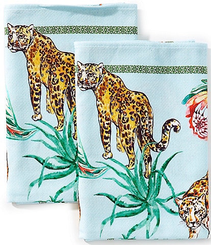 Southern Living Jungle Cat Kitchen Towels, Set of 2