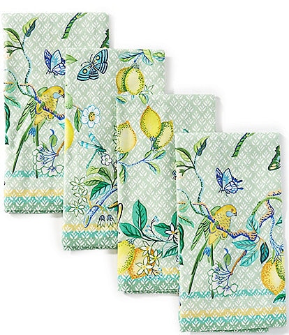 Southern Living Lemon Print Napkins, Set of 4