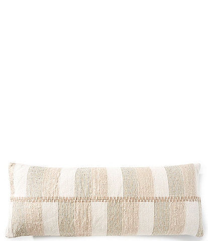 Southern Living Mercer Woven Striped Embroidered Breakfast Pillow