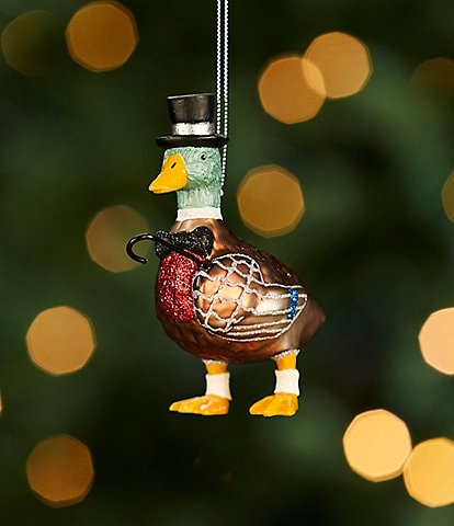 Southern Living Miracle & Wonder Collection Dapper Duck Glass Ornament