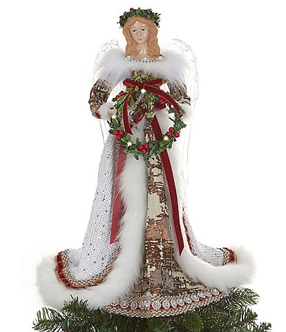 Southern Living Miracle & Wonder Collection Pre-Lit Angel Tree Topper Figurine